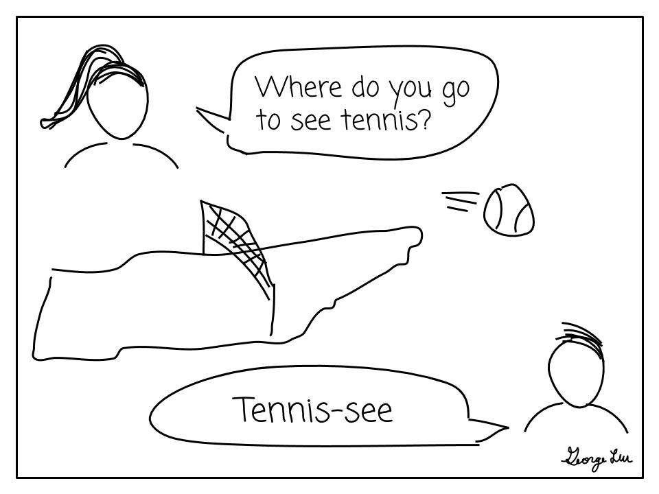 Where do you go to see tennis? Tennis-see